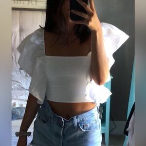 Zara ruffle top